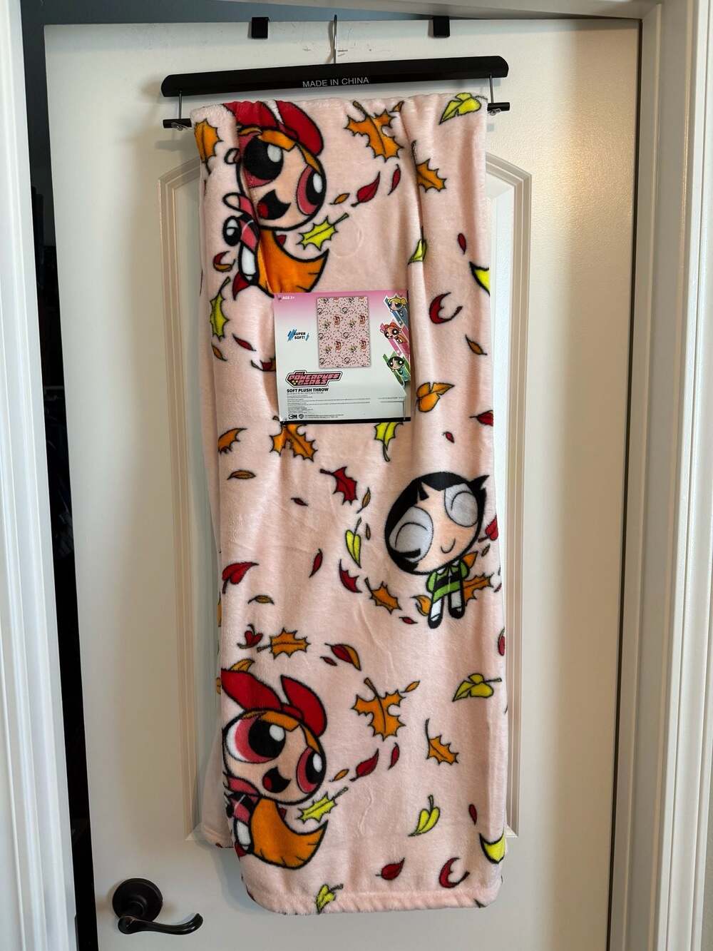 The Powerpuff Girls Soft Plush Throw Blanket Autumn Leaves 50x70